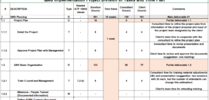 Consultant toolkit Division of tasks and time plan