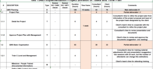 Consultant toolkit Division of tasks and time plan