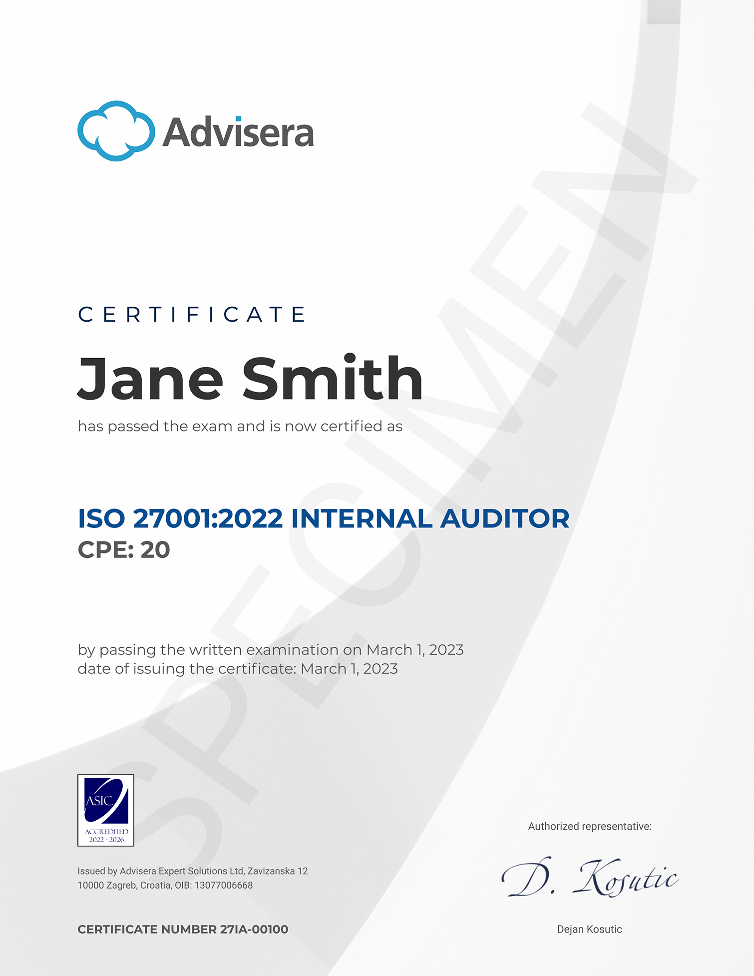 ISO 27001 Internal Auditor Training Course - Advisera