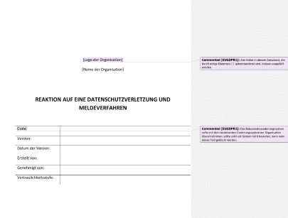 Reaktion auf eine Datenschutzverletzung und Meldeverfahren - Advisera