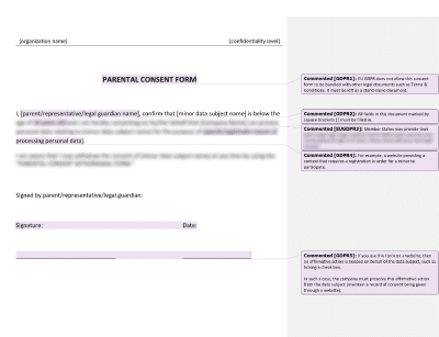 Parental Consent Form - Advisera