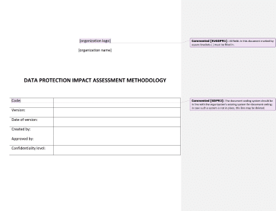 Data Protection Impact Assessment Methodology - Advisera