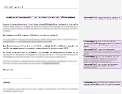 Carta de Nombramiento del Delegado de Protección de Datos - Advisera