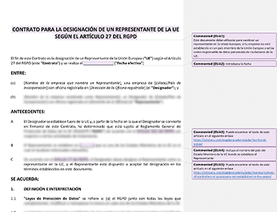 Contrato para la Designación de un Representante de la UE - Advisera