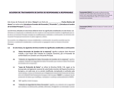 Acuerdo de Tratamiento de Datos de Responsable a Responsable - Advisera