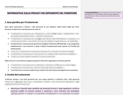 Informativa sulla Privacy dei Dipendenti del Fornitore - Advisera