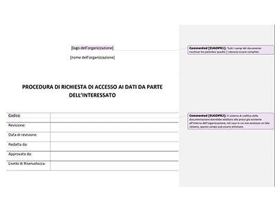 Procedura di Richiesta di Accesso ai Dati da parte dell’Interessato - Advisera