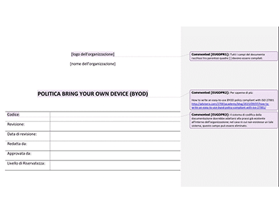 Politica Bring Your Own Device (BYOD) - Advisera