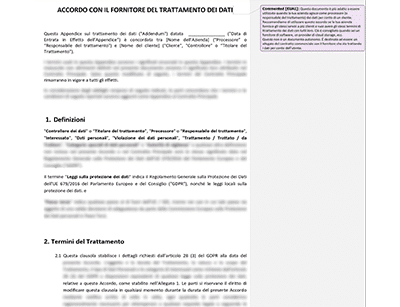 Accordo con il Fornitore del Trattamento dei Dati - Advisera