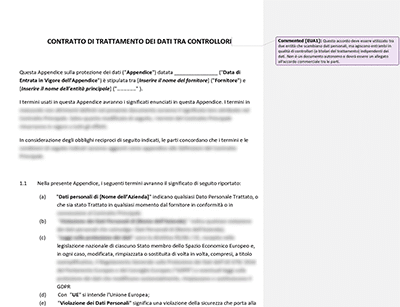 Contratto di Trattamento dei Dati tra Controllori - Advisera