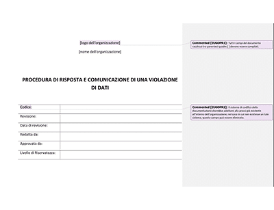 Procedura di Risposta e Comunicazione di una Violazione dei Dati - Advisera
