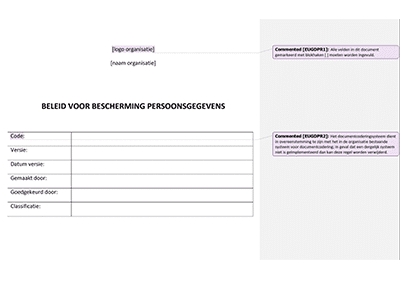 Beleid voor Bescherming Persoonsgegevens - Advisera
