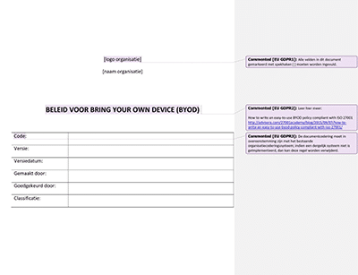 Beleid voor Bring Your Own Device (BYOD) - Advisera