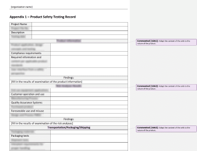 Product Safety Testing Record - 16949Academy