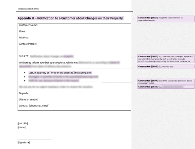 Notification to a Customer about Changes on their Property - 16949Academy