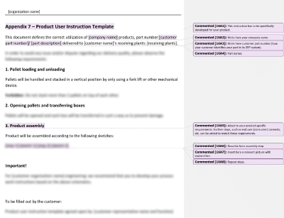 Product User Instruction Template - 16949Academy