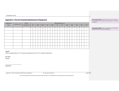 Plan for Preventive Maintenance of Equipment - 16949Academy