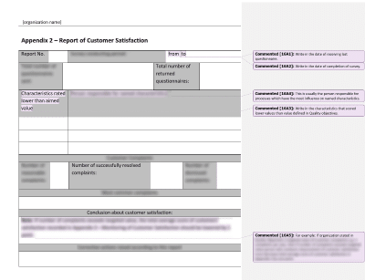 Report of Customer Satisfaction - 16949Academy