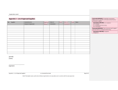 List of Approved Suppliers - 9100Academy