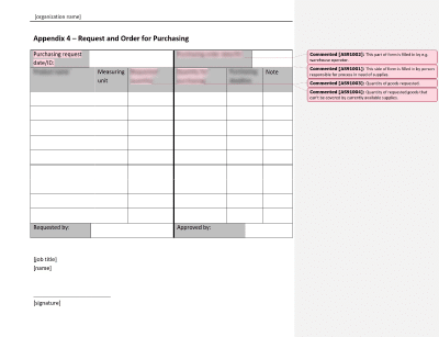 Request and Order for Purchasing - 9100Academy