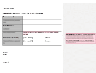 Record of Product/Service Conformance - 9100Academy