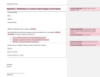 Notification to a Customer about Changes on his Property - 9100Academy