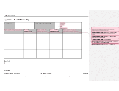 Record of Traceability - 9100Academy