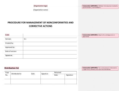 Procedure for Management of Nonconformities and Corrective Actions - 9100Academy