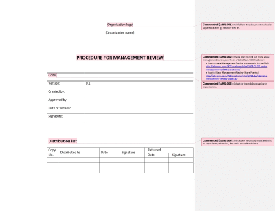 Procedure for Management Review - 9100Academy
