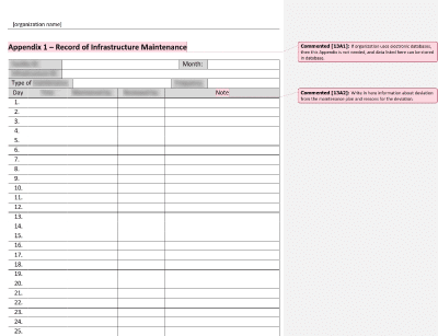 Record of Infrastructure Maintenance - 13485Academy