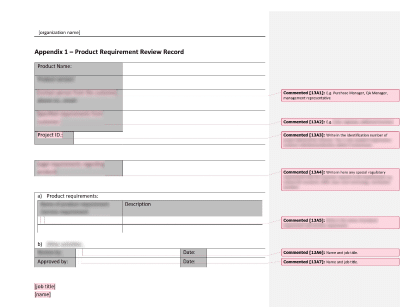 Product Requirement Review Record - 13485Academy