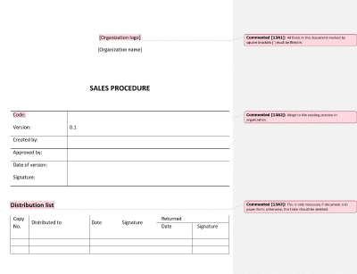 Sales Procedure - 13485Academy