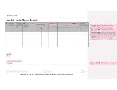 Registry of Customer Complaints - 13485Academy