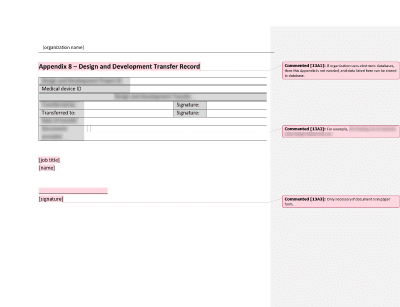 Design and Development Transfer Record - 13485Academy