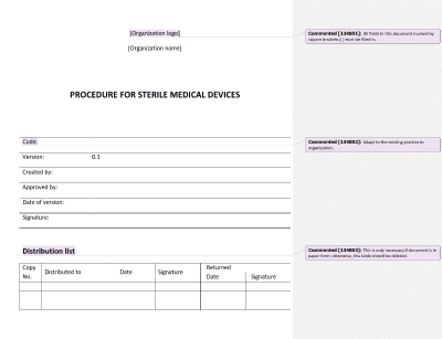 Procedure for Sterile Medical Devices - 13485Academy