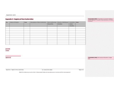 Registry of Nonconformities - 13485Academy
