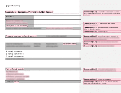 Corrective/Preventive Action Request - 13485Academy