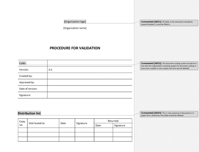 Procedure for Validation - 13485Academy
