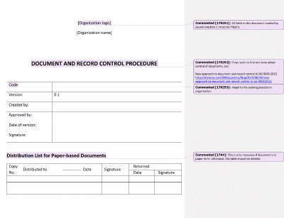 Document and Record Control Procedure - 17025Academy