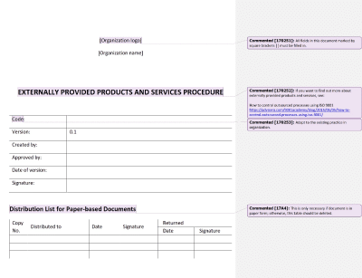 Externally Provided Products and Services Procedure - 17025Academy