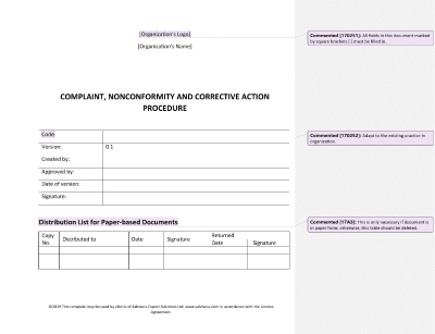 Complaint, Nonconformity and Corrective Action Procedure - 17025Academy