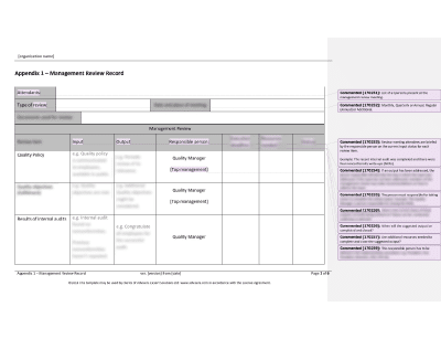 Management Review Record - 17025Academy