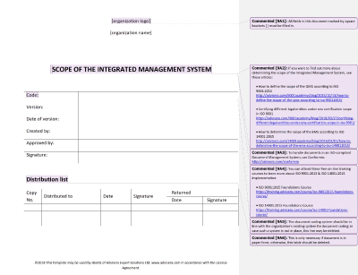 Scope of the Integrated Management System - 9001Academy