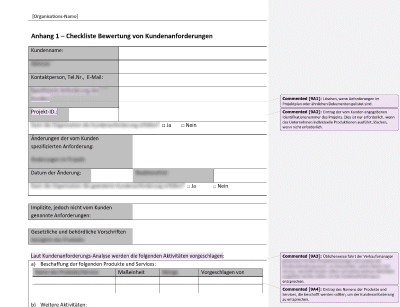 Checkliste Bewertung von Kundenanforderungen - 9001Academy