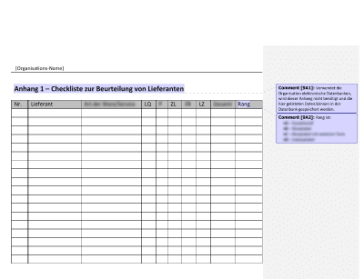 Checkliste zur Beurteilung von Lieferanten - 9001Academy