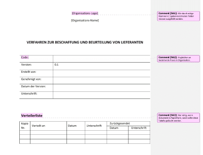 Verfahren zur Beschaffung und Beurteilung von Lieferanten - 9001Academy