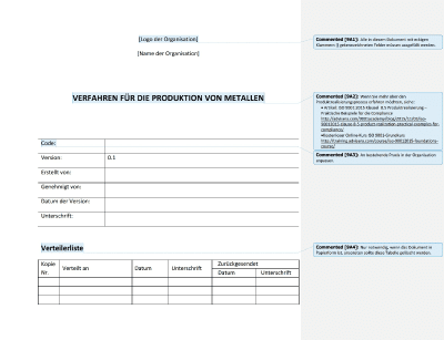 Verfahren für die Produktion von Metallen - 9001Academy