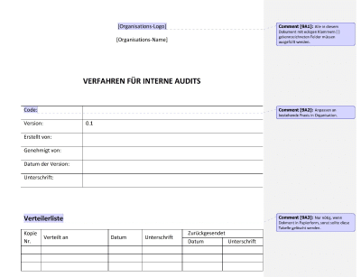 Verfahren für interne Audits - 9001Academy