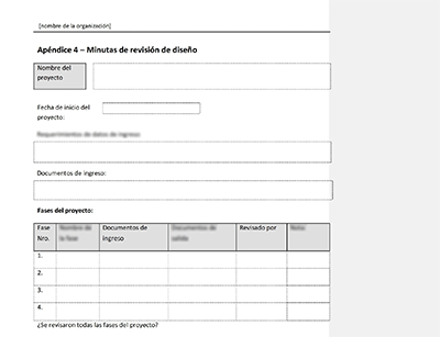 Minutas de revisión de diseño - 9001Academy