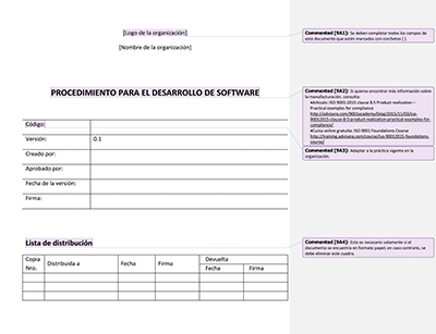 Procedimiento para el desarrollo de software - 9001Academy